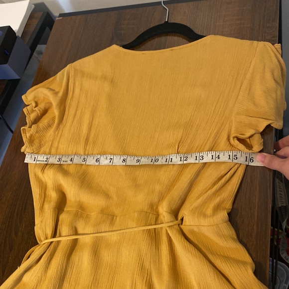 Lulu's Harbor Point Mustard Yellow Wrap Dress Pre-owned - Picture 3 of 8